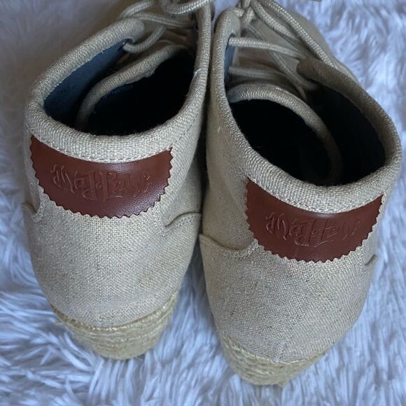 Mad Love Tan Wedge Booties Shoes Size 11 - Picture 3 of 14